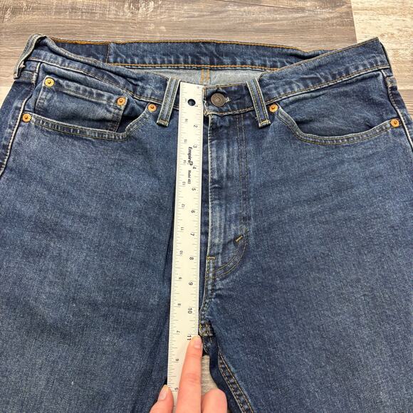 Levis 505 Medium Wash Blue Mens‎ 34x32 Regular Fit Straight Leg Jeans Red Tab - Picture 7 of 10